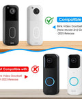 Compatibility chart for Blink Video Doorbell, showing compatible 2nd Gen models and non-compatible 1st Gen models.