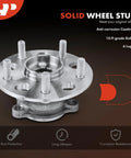 Solid wheel stud with anti-corrosion coating and 10.9-grade bolts, featuring a 6-lug design for durability and rust protection.