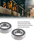 Heavy Duty 6206RS Deep Groove Ball Bearings With Double Rubber Sealed Ends For Industrial Machinery Use Plus Lube protects dirt buildup.
