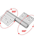 8 Pack Lift Off Flag Detachable Door Hinges Aluminum Alloy With Countersunk Holes 360 Degree Rotation Detachable Slip Joint