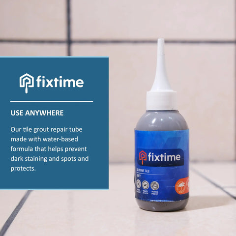 Premixed Fast Dry Gray Silicone Tile Repair Kit With Caulk Filler And Sealer For Cracked Bathroom Kitchen And Floor Tiles 225g 8 Oz