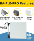 Top Tier 6.5 By 8 Inch Magnetic Wall Access Panel With Smooth Adjustable Frame And Heavy Duty 20 Gauge Steel Flush Door for Drywall Ceilings with four powerful magnets.