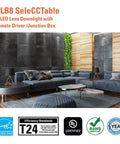Modern living room with 8 Inch Canless Recessed LED Ceiling Light You Can Dim With Adjustable Color Temp Wet Location Rated