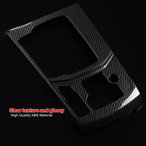 Mazda CX 5 Center Console Cover Kit Upgrade With Gear Panel And Gear Shift Knob Trim In ABS Carbon Fiber Style, glossy texture