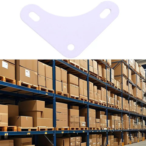 Beefed Up Heavy Duty White Steel Triangular Angle Brackets 8 Pack For Shelving Reinforcement in warehouse shelving