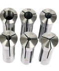 Six Piece R8 Collets Set for CNC Milling 1/8 to 3/4 Inch, Precision Ground Hardened and Ground Mill Chuck Holder Kit, Close Tolerance TIR.0006