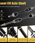 Front CV Axle Shaft Assembly For Toyota Camry 2012-2017 2.5L FWD Non Hybrid Excludes AWD 4WD And Manual Transmission Direct Fit Replacement Pre 2015 Build Beefed Up OEM Grade, black CV axle with boots and joints