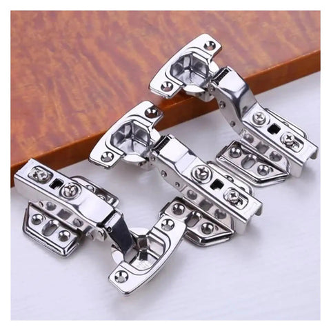 Top Shelf Stainless Steel Cabinet Hinges With Silky Smooth Soft Close Buffer 10 Pack Half Overlay on white background