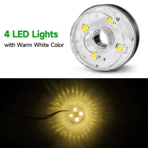 4 LED Lights for Submersible Pond Fountain Pump 15W 800L/H With LED Lights, Ultra Quiet Water Pump