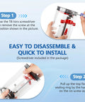 Step-by-step guide using screwdriver for V11 V15 Dust Bin Top Fixed Sealing Ring Replacement For Vacuum Cleaners Compatible With SV14 SV15