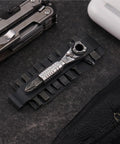 Ultra Compact One Quarter Inch Ratchet Wrench For Tight Spaces Stainless Steel EDC Tool Double Ended Bits Ready detail view