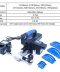 Heavy Duty Electric Copper Tube Bender And Pipe Bending Tool For AC Refrigerator Repair with battery, easy grip handle, and bending guides.