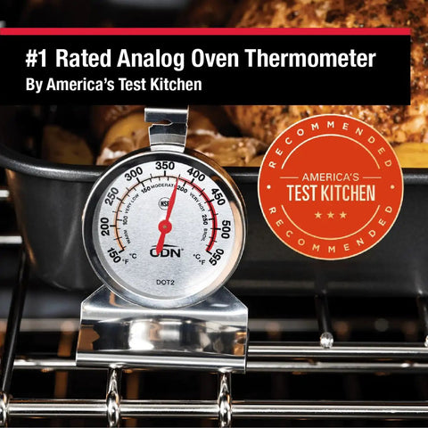 ProAccurate Oven Thermometer With 2 Inch Dial and Stainless Steel Housing in Oven, Easy To Read Temperature Monitoring for Baking