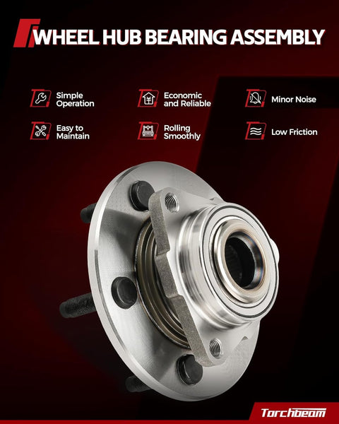 Front Wheel Bearing Hub Assembly 515064 Compatible With Nissan Frontier 2005-2023, 2-piece 6 lug, heavy duty, ABS-ready