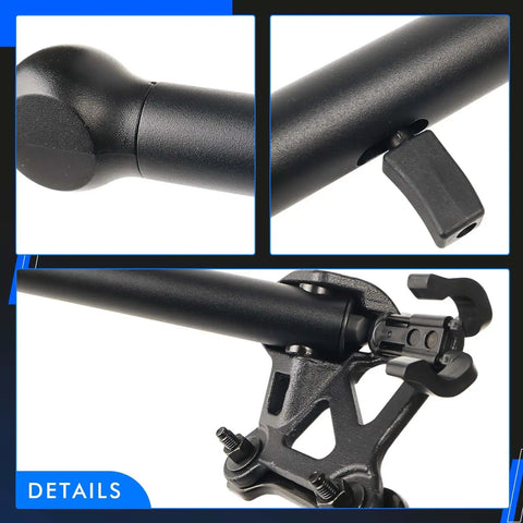 Close-up of Hardcore Auxiliary Tailgate Step Handle, cold rolled steel mount for Chevy Silverado and GMC Sierra.