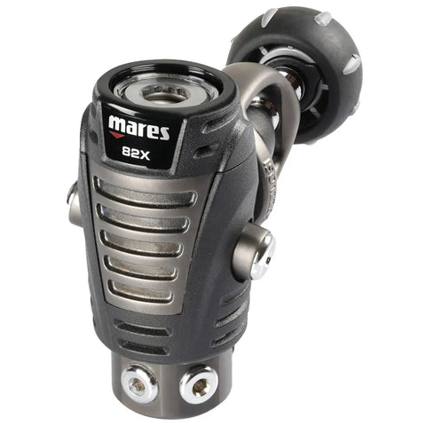 Epic ADJ 82X Scuba Regulator Set With Pneumatically Balanced First Stage And Auto Sealing Technology AST close-up view