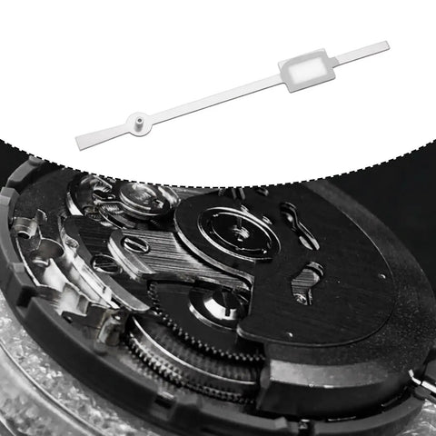 Black Stainless Steel Second Hand For NH35 NH36 4R 7S NH38 Watch Movements Replacement Part visible with watch mechanism