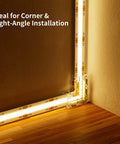 8mm 2 Pin COB LED Connector Kit With 12 Gapless L Shaped Corner Connectors Solderless Extensions for LED strip corner installation.