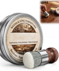 Wood Repair Balm And Polishing Wax To Knock Out Gnarly Scratches In A Snap On Furniture, 3.5 Oz tin with integrated brush.