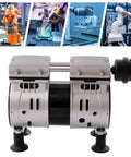 Heavy-Duty 110V Mini Diaphragm Vacuum Pump, 550W Oil-Free Lab Air Compressor, 3.6 CFM Silent Piston Motor with cast aluminum body.