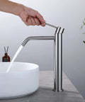 Brushed Nickel Vessel Sink Faucet With SpotShield Finish No Lead SUS304 Stainless Steel 1 Hole Bathroom Faucet For Vessel Sinks