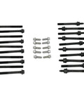 Heavy Duty LS Main Bolt And Stud Kit Built To Crush The Track And Drag Strip Drop Right In For 4.8L 5.3L 5.7L 6.0L 6.2L GM Engines, black steel fasteners.