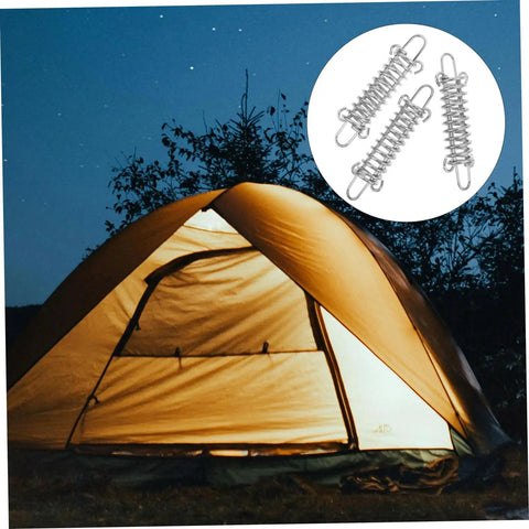 3 Piece Adjustable Rope Buckle High Strength Spring Tensioner Set For Lightning Quick Tent Setup Lightweight Camping Gear For Hiking