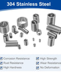 10 Pack M18x1.5 Wire Thread Inserts 1D 18mm Effective Length 304 Stainless Steel Helical Coiled Type Thread Repair Kit