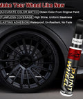Tesla Dark Gun Gray Rim Touch Up Paint Kit For Model Y 3 X S With Color Accurate Finish beside a car wheel