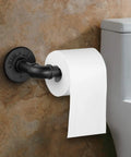Industrial Pipe Toilet Paper Holder In Matte Black Built To Last Boss Style DIY Vintage Rustic Iron Wall Mount Roll Tissue Holder Towel Rack
