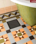 Six Inch Square Shower Drain Matte Black With Reversible Flange Cover And Tile Insert Grate Two In One Removable SUS304