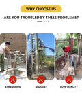 Straight Up Heavy Duty Water And Air Dual Function Well Drilling Rig Built Like A Tank, showcasing issues of strenuous, costly, and low-quality drilling methods.