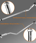 John Deere Steering Sector Drag Link Kit For Lawn Tractors Durable Replacement For LA100 Through LA175 X130R X165 And D Series Easy Install Keeps Steering Precise And Responsive In Rough Conditions. chrome steering drag link rod with rust-resistant coating