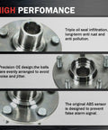 Front Wheel Bearing Hub Assembly 5 Lug Fit For Lexus ES300h ES330 ES350 RX330 RX350 RX400h Venza Sienna Camry Avalon Highlander Beefed Up Durability Drop In Ready Replacement Kit with high performance features highlighted.