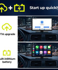 9 Inch Wireless Apple CarPlay Screen With Backup Camera And Built In Netflix YouTube And TikTok displaying dashboard setup