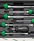 Drall+ 9 Piece Screwdriver Set With Slotted, Cross Head, Electrician Slotted and Carburettor Drivers in packaging