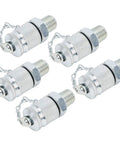 Heavy Duty Hydraulic Test Coupling Kit With Sealing Threads For Hose Fittings And Oil Measuring Tool NPT One Quarter Inch Built To Last Adapter Set For Pneumatic And Hydraulic Systems, 5 carbon steel adapters
