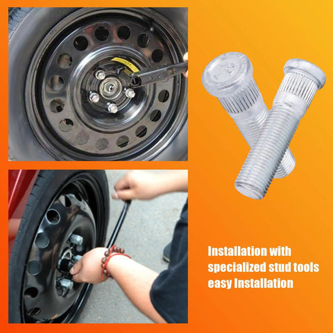 Heavy Duty Wheel Stud Kit For Trailer Axles 2000 LB To 3500 LB 10 Pack With 1/2-20 UNF Thread installation process