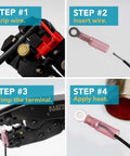 Built Like A Tank Heat Shrink Insulated Ring Crimp Terminals Tinned Brass Wire Connectors 22 To 18 Awg Red Sealed Eyelets installation steps.