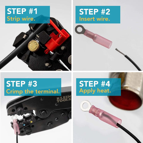Built Like A Tank Heat Shrink Insulated Ring Crimp Terminals Tinned Brass Wire Connectors 22 To 18 Awg Red Sealed Eyelets installation steps.