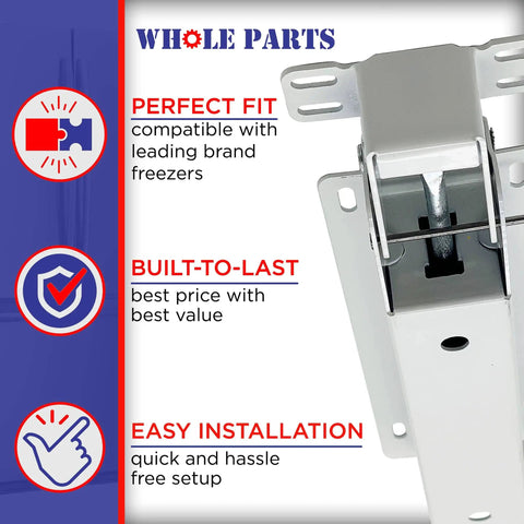 Upgraded Fridge And Freezer Door Hinge Assembly 297321900 Replacement Part Non OEM Durable Steel Easy Install detail view