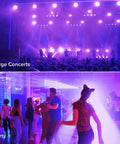 500W UV Blacklight Flood Light With Plug, 320-420nm Ultraviolet, illuminating a concert and dance party environment