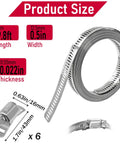 Do It Yourself Adjustable Stainless Steel Hose Clamp Kit With 9.8 Ft Worm Gear Band And 6 Heavy Duty Fasteners for duct pipe