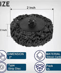 15 Pc Abrasive Strip Discs For Paint Removal Stripping And Polishing With Dense Uniform Fiber And Standard Hub Integrated Construction Perfect For Various Surface Finishes On Angle Grinders, 2 inch diameter, silicon carbide material.