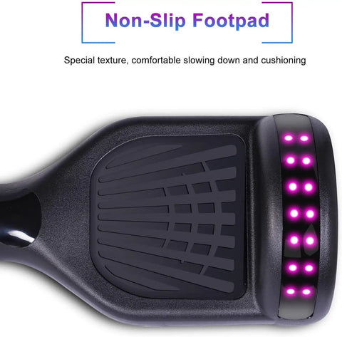 Non-slip footpad with LED lights for Seat Attachment For 6.5 Inch Self Balancing Scooters Go Kart With Bluetooth And LED Lights