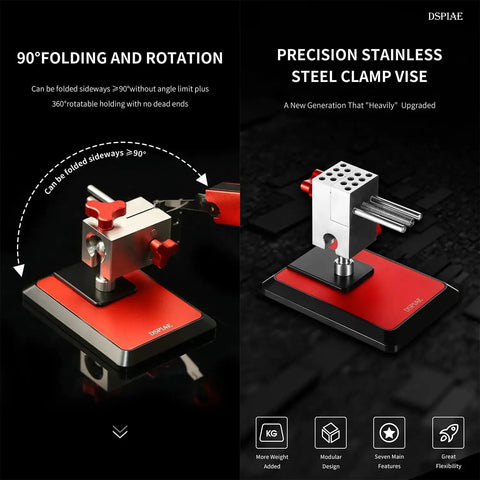 Pro Grade Adjustable Clamp Vise Grip With 1.69 Inch To 1.18 Inch Jaw Width, 304 Stainless Steel Build, Ultra Precise, Tough As Nails, Corrosion Resistant, High Hardness, Heat And Impact Resistant, Cross Groove Head; 90° fold