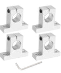 Four SK20 Aluminum Linear Shaft Clamping Supports For 20mm Shafts With Wrench Included