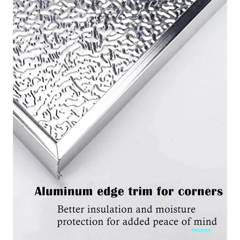 Heavy Duty Stainless Steel Heat Shield with aluminum edge trim for corner protection