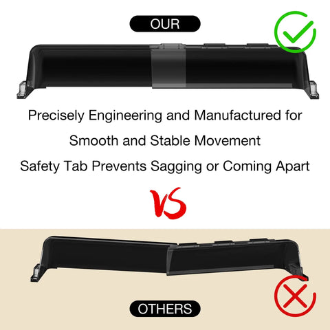Comparison of magnetic air deflector with safety tab against a similar product. Magnetic Air Deflector For Duct Vents 10 To 14 Inch Adjustable.