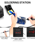 2 In 1 Hot Air Rework And Soldering Iron Station Pro Grade 700W SMD ESD Safe Soldering Kit for circuit board soldering